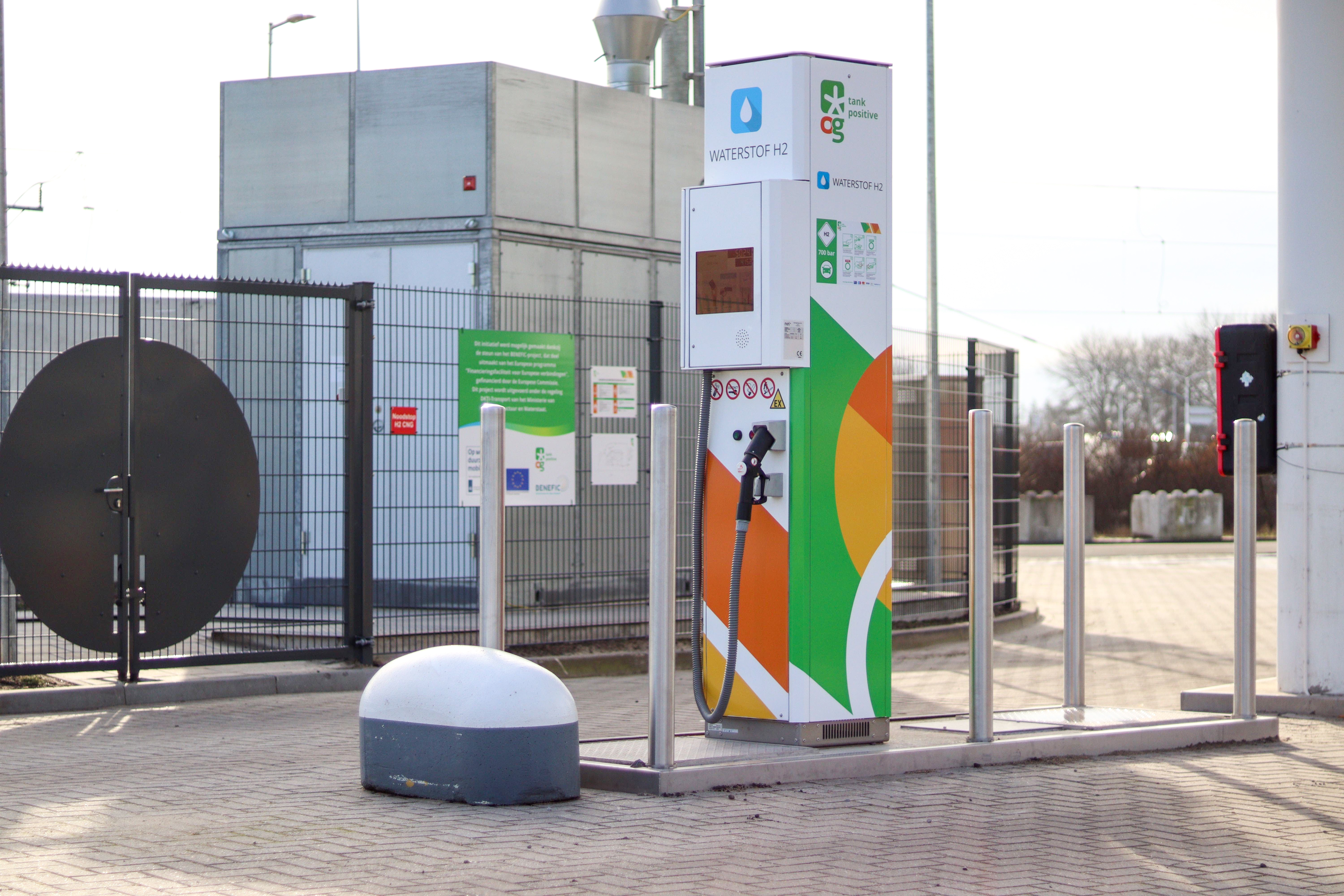 Een waterstof tankstation van OrangeGas.